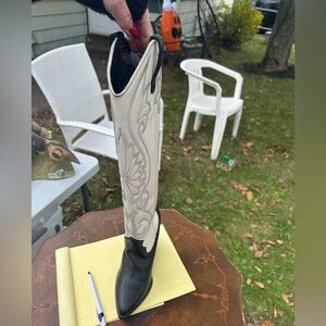 Black and White Western Cowboy Boots